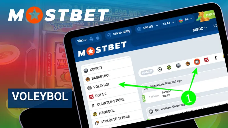 MostBet-də voleybol mərclərinin seçimi