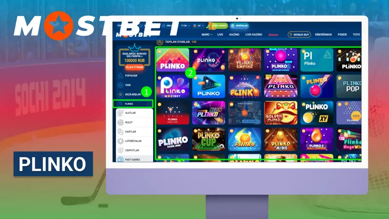 Скриншот игры Plinko в казино MostBet